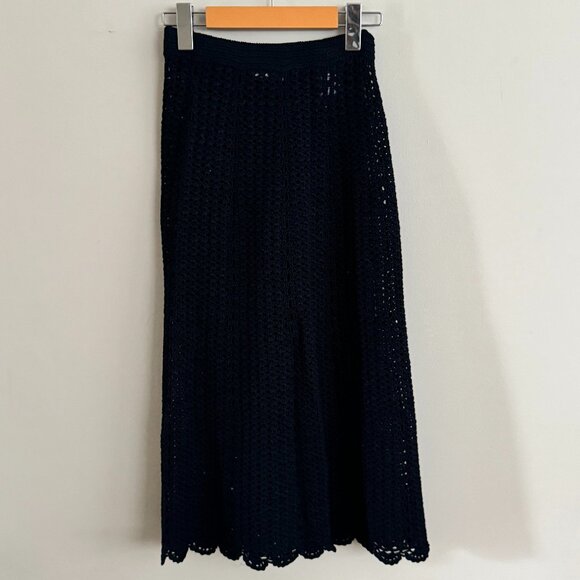 Wilfred knit midi skirt - navy - Picture 1 of 3